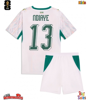 Senegal Iliman Ndiaye #13 Replica Home Stadium Kit for Kids World Cup 2026 Short Sleeve (+ pants)